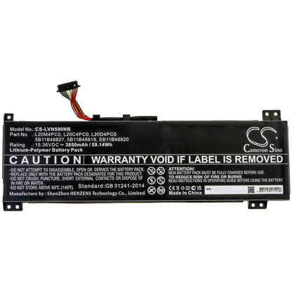 Replacement Battery for Lenovo  IdeaPad Gaming 3-15ACH6 – Notebook, Laptop – 3850mAh / 59.14Wh / 15.36V