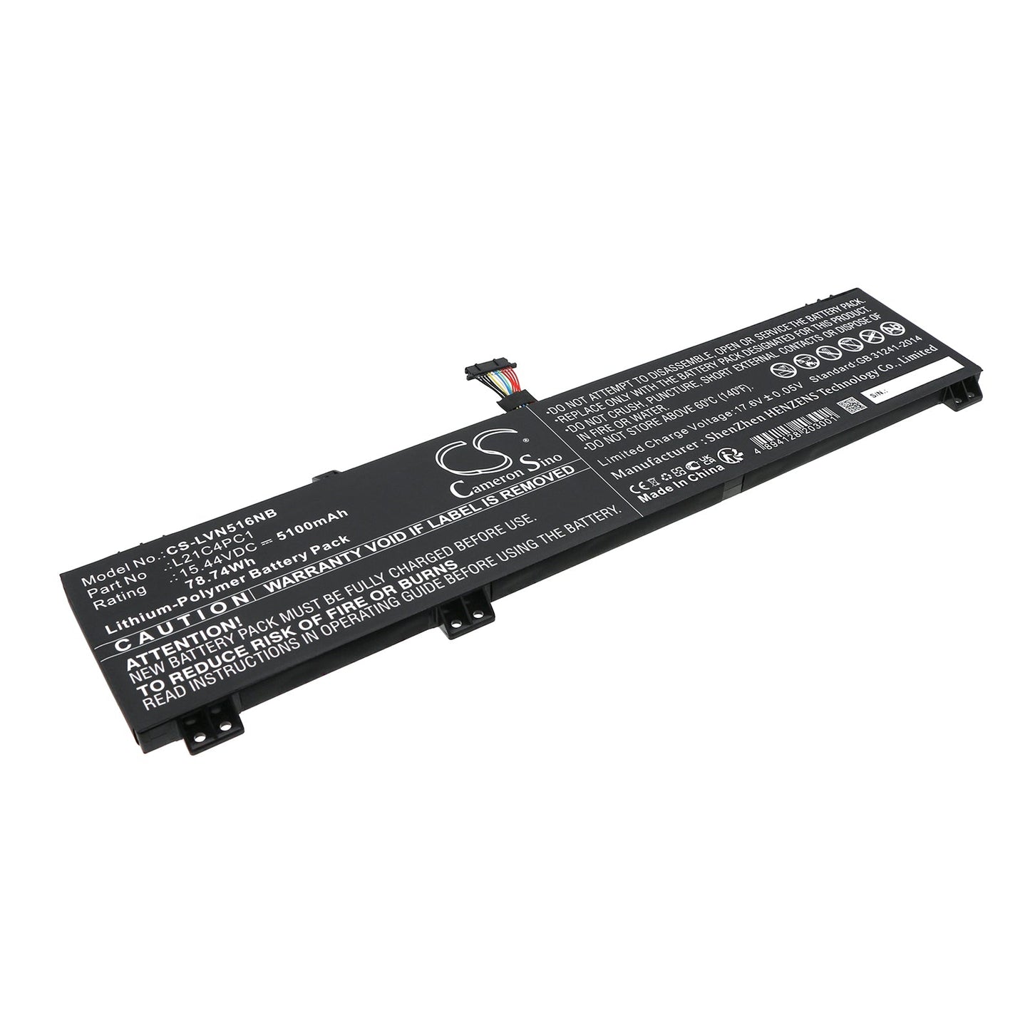 Replacement Battery for Lenovo  Legion 5 15ARH7H 82RD0002SB – Notebook, Laptop – 5100mAh / 78.74Wh / 15.44V