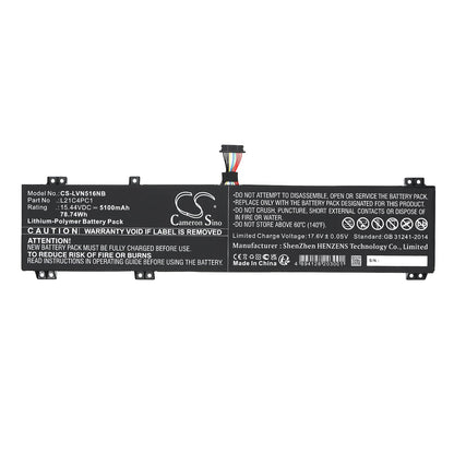 Replacement Battery for Lenovo  Legion 5 15ARH7H 82RD0002SB – Notebook, Laptop – 5100mAh / 78.74Wh / 15.44V