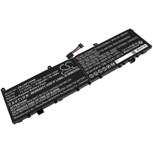 Replacement Battery for Lenovo  ThinkPad P1 – Notebook, Laptop – 5150mAh / 79.10Wh / 15.36V