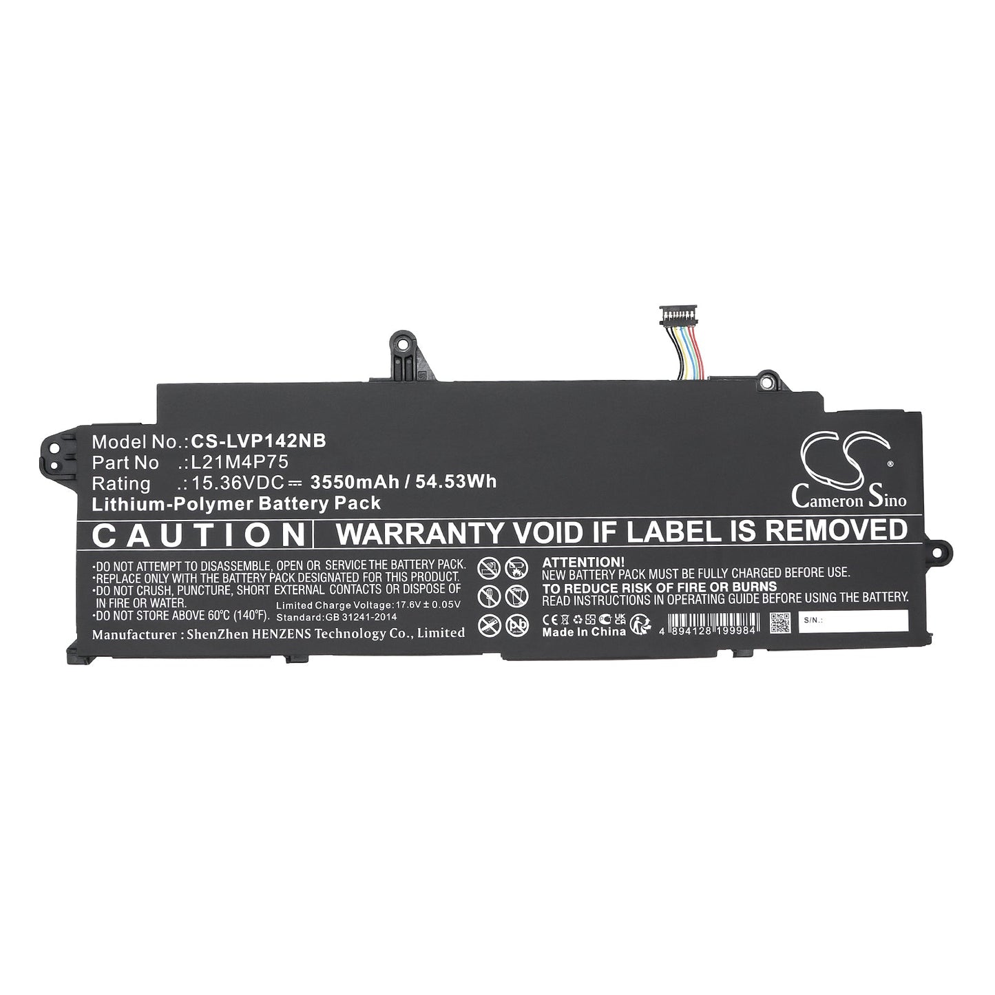 Replacement Battery for Lenovo  ThinkPad T14s Gen 3(AMD)21CQ00 – Notebook, Laptop – 3550mAh / 54.53Wh / 15.36V