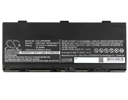 Replacement Battery for Lenovo  ThinkPad P50 – Notebook, Laptop – 4200mAh / 63.84Wh / 15.2V
