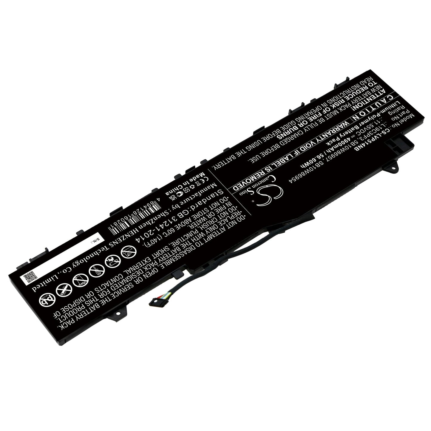 Replacement Battery for Lenovo  IdeaPad 5 14 – Notebook, Laptop – 4900mAh / 56.60Wh / 11.55V