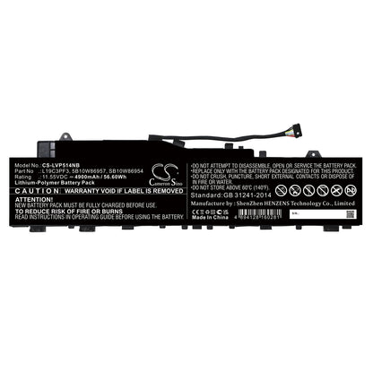 Replacement Battery for Lenovo  IdeaPad 5 14 – Notebook, Laptop – 4900mAh / 56.60Wh / 11.55V