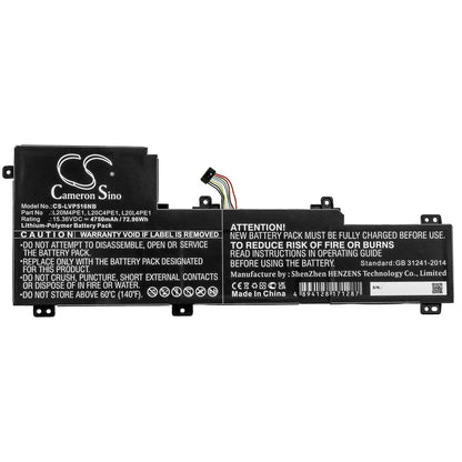 Replacement Battery for Lenovo  IdeaPad 5 Pro – Notebook, Laptop – 4750mAh / 72.96Wh / 15.36V