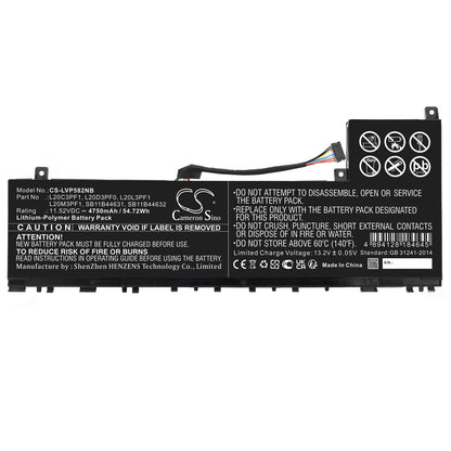 Replacement Battery for Lenovo  IdeaPad 5 Pro 14ACN6 82L50098T – Notebook, Laptop – 4750mAh / 54.72Wh / 11.52V