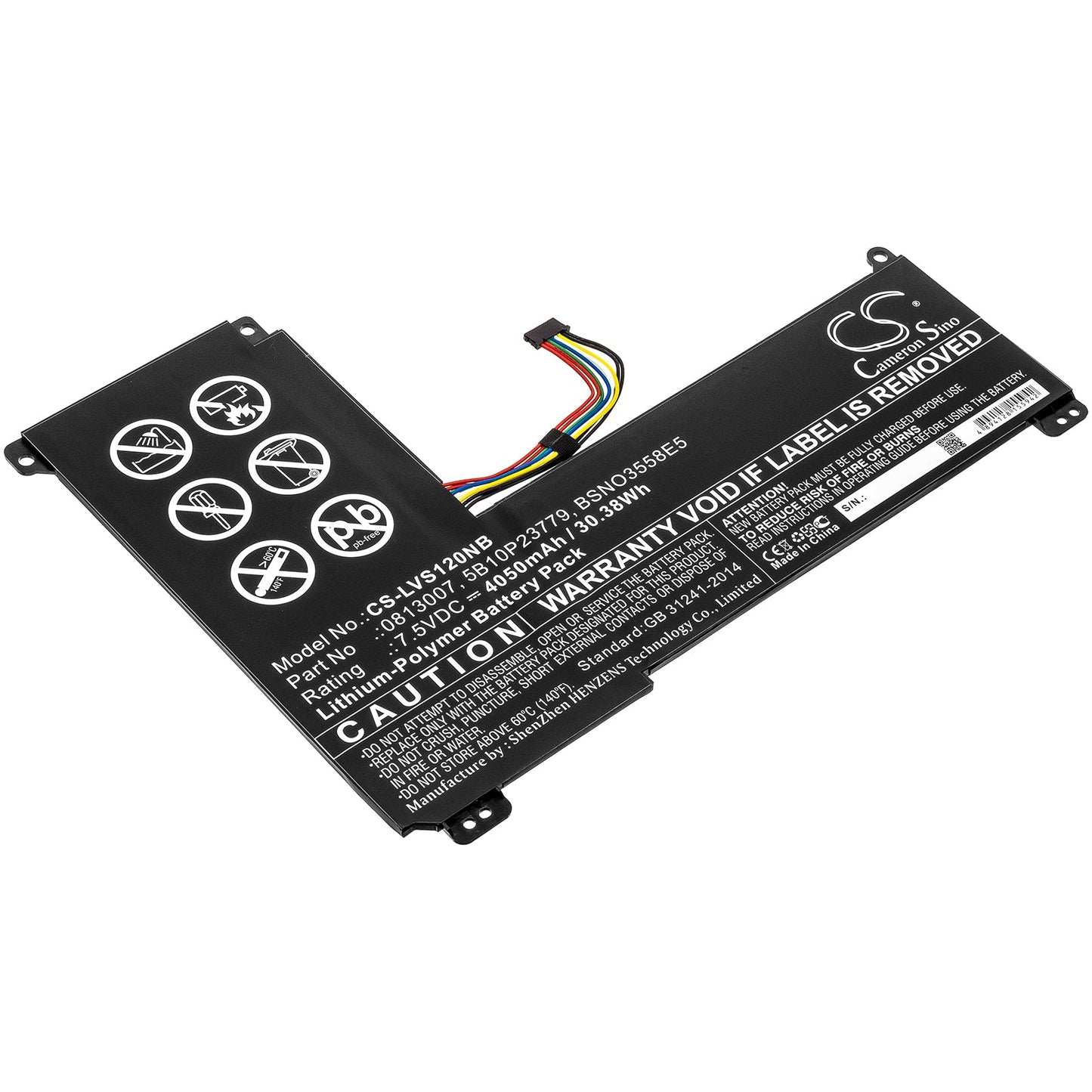 Replacement Battery for Lenovo  Ideapad 120S-14 – Notebook, Laptop – 4050mAh / 30.38Wh / 7.5V