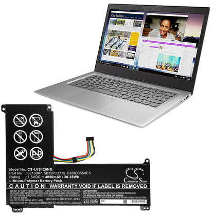 Replacement Battery for Lenovo  Ideapad 120S-14 – Notebook, Laptop – 4050mAh / 30.38Wh / 7.5V