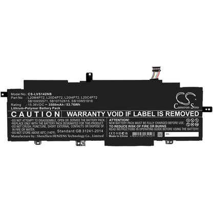 Replacement Battery for Lenovo  20WM00AVHH – Notebook, Laptop – 3500mAh / 53.76Wh / 15.36V