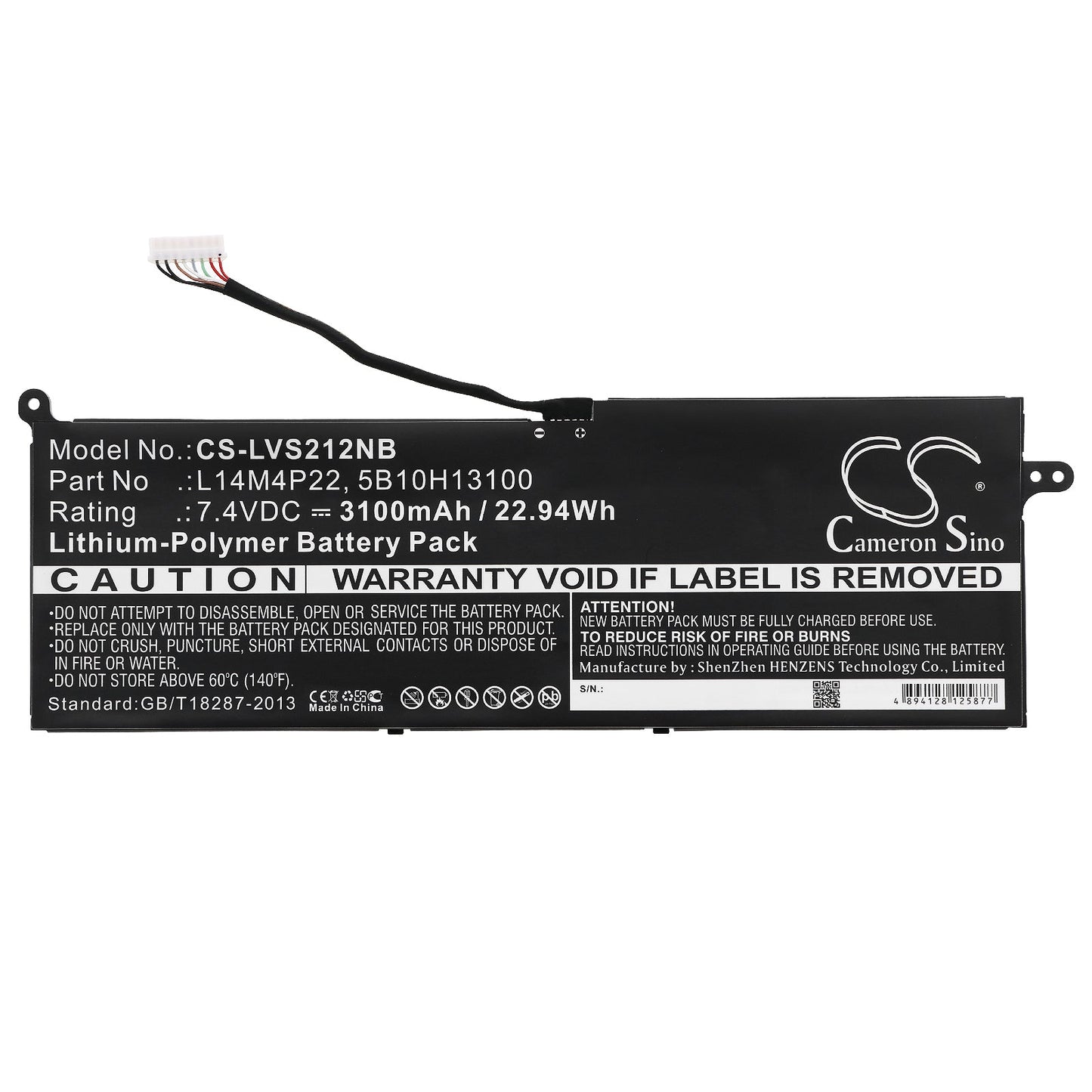 Replacement Battery for Lenovo  IdeaPad S21E-20 – Notebook, Laptop – 3100mAh / 22.94Wh / 7.4V