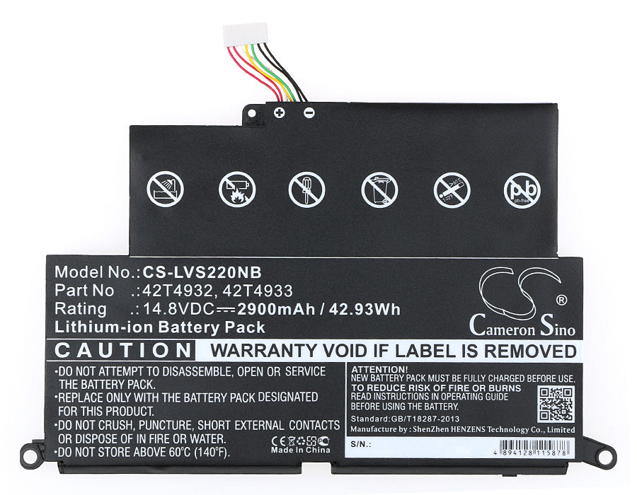 Replacement Battery for Lenovo  Thinkpad Edge E220s – Notebook, Laptop – 2900mAh / 42.92Wh / 14.8V