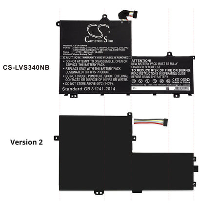 Replacement Battery for Lenovo  IdeaPad S340 – Notebook, Laptop – 3200mAh / 36.48Wh / 11.4V