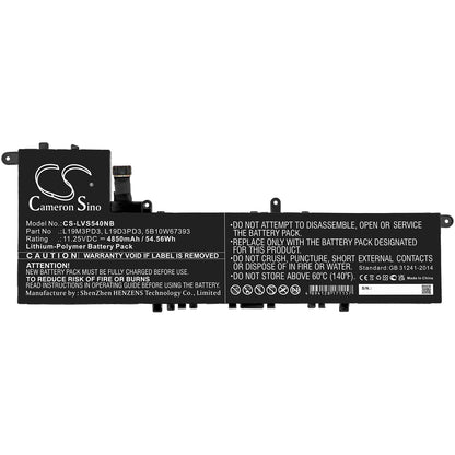 Replacement Battery for Lenovo  IdeaPad S540 13ARE – Notebook, Laptop – 4850mAh / 54.56Wh / 11.25V