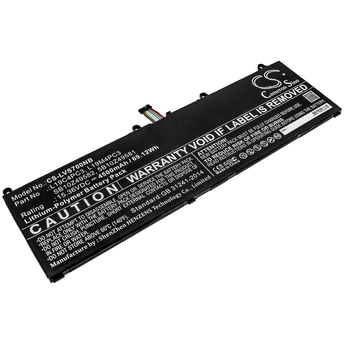 Replacement Battery for Lenovo  Legion R9000X – Notebook, Laptop – 4500mAh / 69.12Wh / 15.36V
