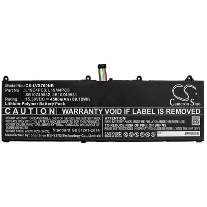 Replacement Battery for Lenovo  Legion R9000X – Notebook, Laptop – 4500mAh / 69.12Wh / 15.36V