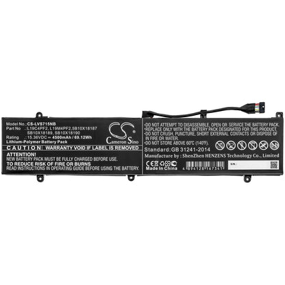 Replacement Battery for Lenovo  Yoga Slim 7 15 – Notebook, Laptop – 4500mAh / 69.12Wh / 15.36V
