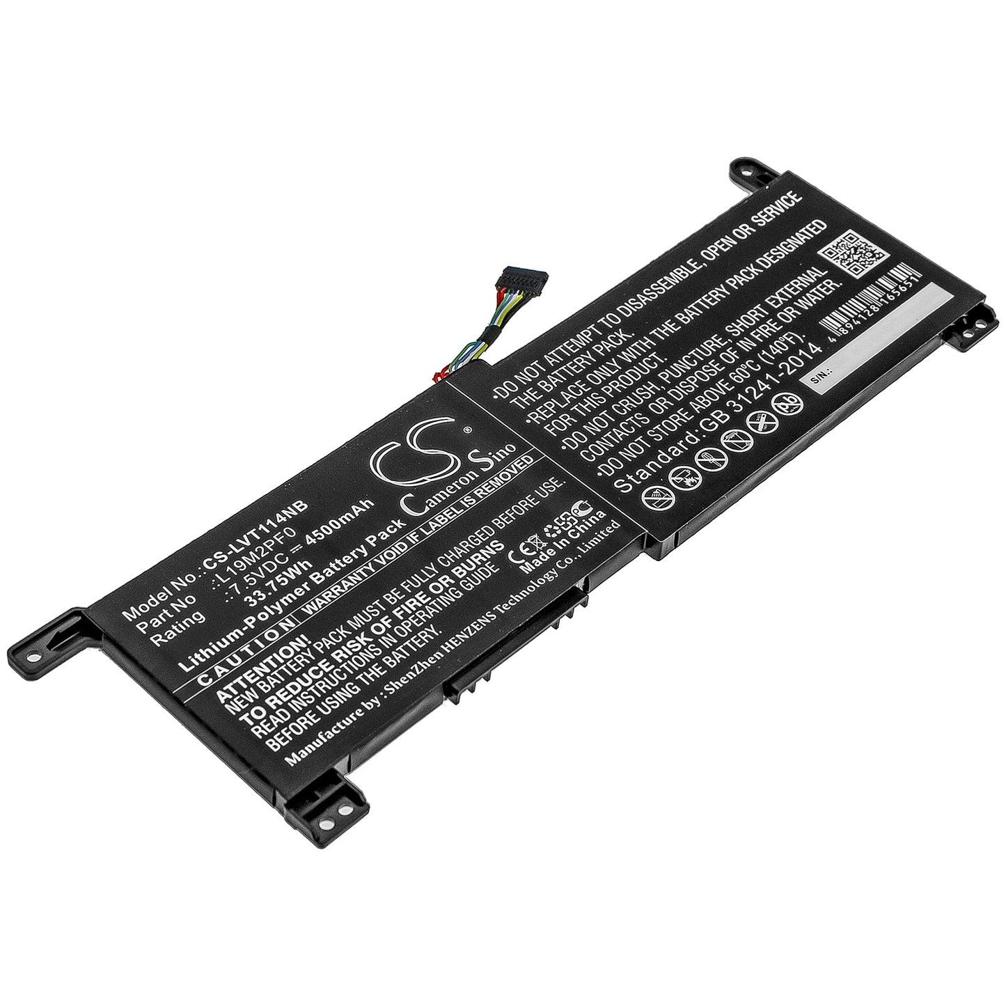 Replacement Battery for Lenovo  IdeaPad 1-11ADA05 82GV002BNZ – Notebook, Laptop – 4500mAh / 33.75Wh / 7.5V