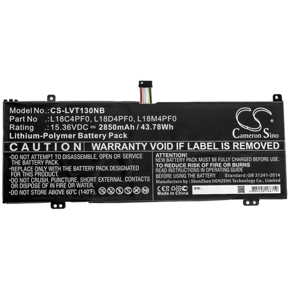Replacement Battery for Lenovo  ThinkBook 13s – Notebook, Laptop – 2850mAh / 43.78Wh / 15.36V