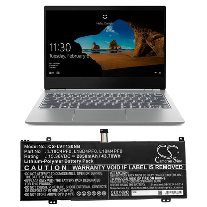 Replacement Battery for Lenovo  ThinkBook 13s – Notebook, Laptop – 2850mAh / 43.78Wh / 15.36V