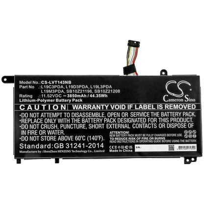 Replacement Battery for Lenovo  FRU TP1415 LG – Notebook, Laptop – 3850mAh / 44.35Wh / 11.52V
