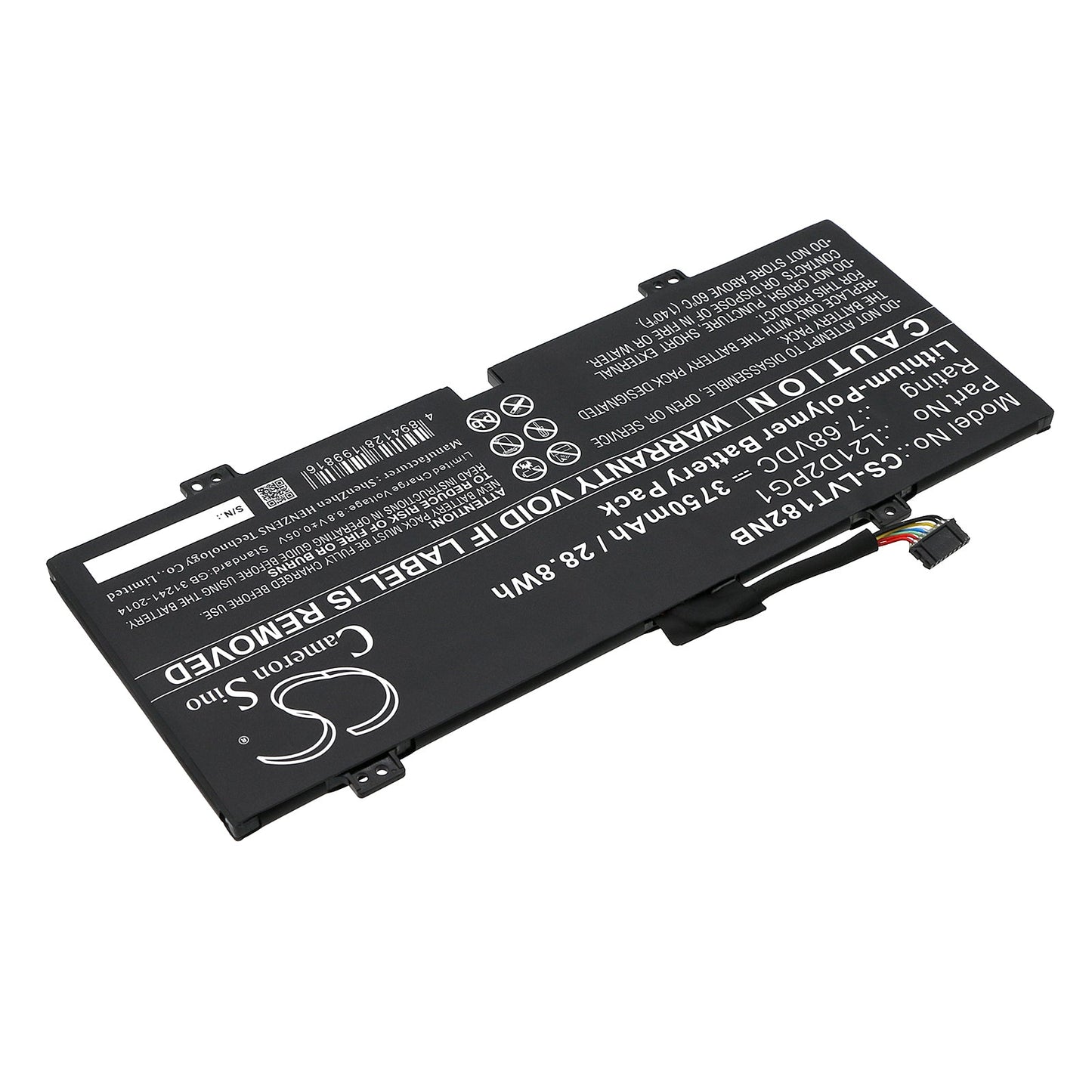 Replacement Battery for Lenovo  10W-82ST Tablet – Notebook, Laptop – 3750mAh / 28.8Wh / 7.68V