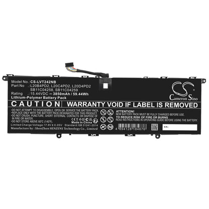 Replacement Battery for Lenovo  ThinkBook 14p G2 ACH 20YN0003K – Notebook, Laptop – 3850mAh / 59.44Wh / 15.44V