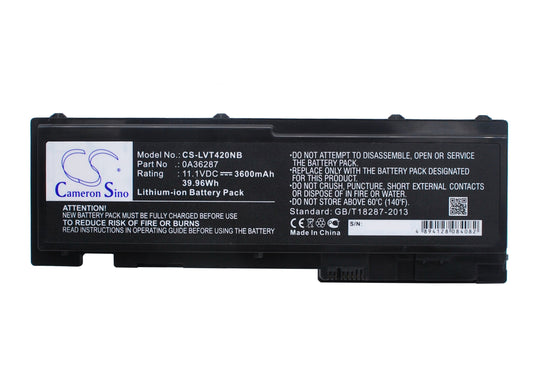Replacement Battery for Lenovo  ThinkPad T420s – Notebook, Laptop – 3600mAh / 39.96Wh / 11.1V