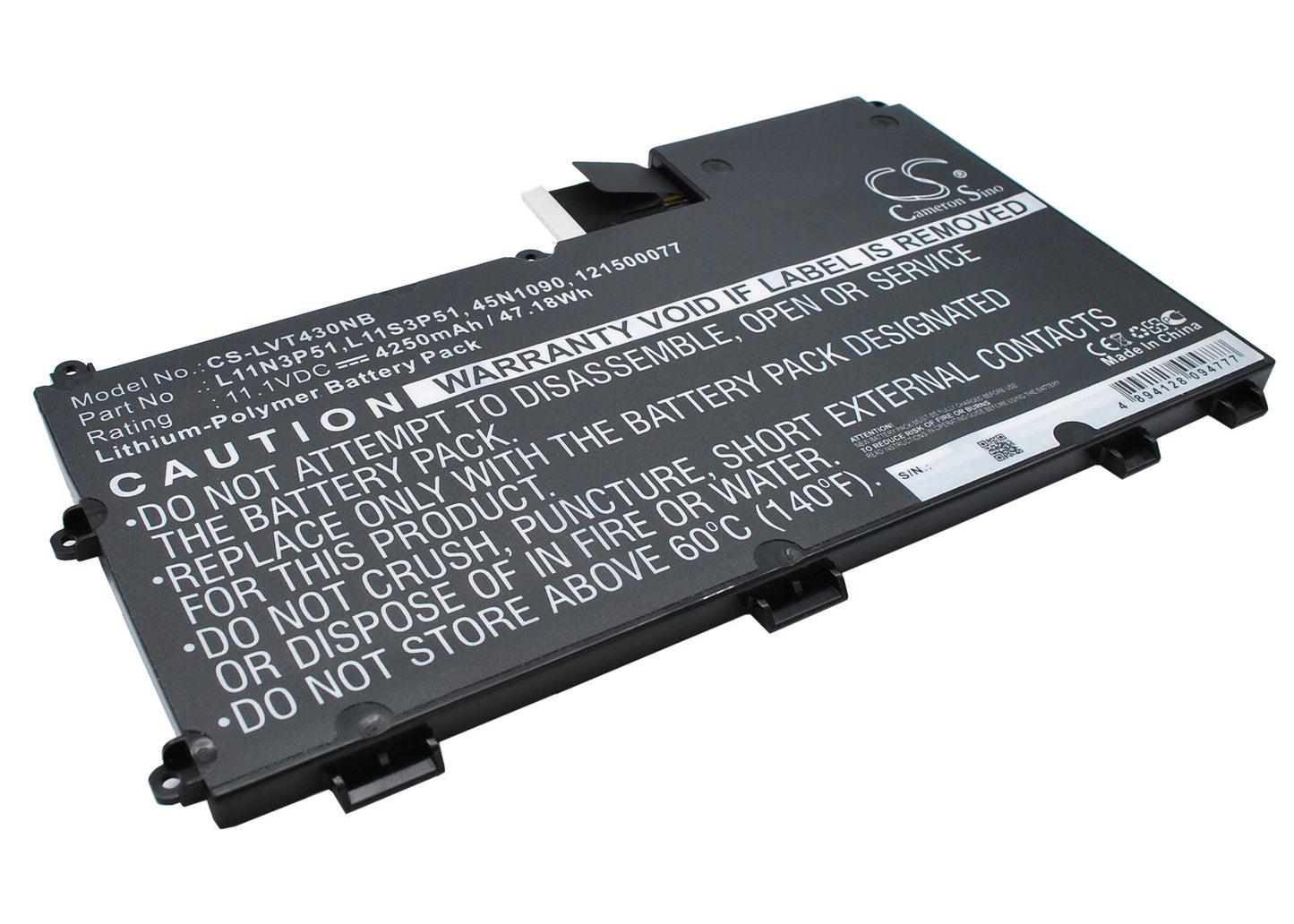 Replacement Battery for Lenovo  33511F9 – Notebook, Laptop – 4250mAh / 47.18Wh / 11.1V