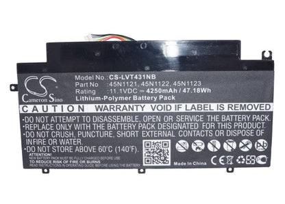 Replacement Battery for Lenovo  ThinkPad T431s – Notebook, Laptop – 4250mAh / 47.18Wh / 11.1V