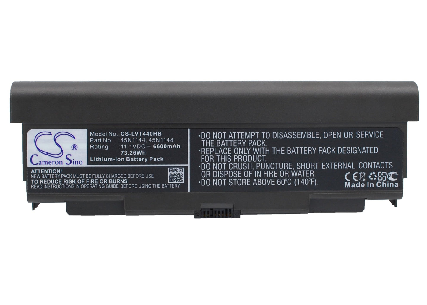 Replacement Battery for Lenovo  20AT0019CD – Notebook, Laptop – 6600mAh / 73.26Wh / 11.1V