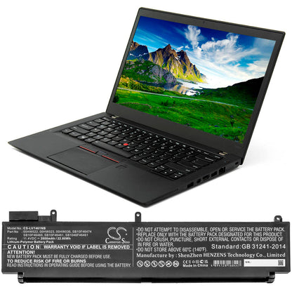 Replacement Battery for Lenovo  T460s-2MCD – Notebook, Laptop – 2000mAh / 22.80Wh / 11.4V