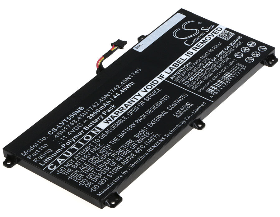 Replacement Battery for Lenovo  ThinkPad T550 – Notebook, Laptop – 3900mAh / 44.46Wh / 11.4V