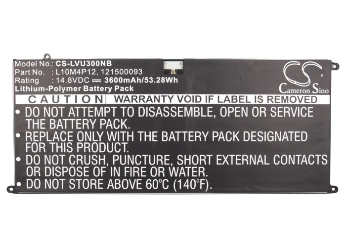 Replacement Battery for Lenovo  IdeaPad U300 – Notebook, Laptop – 3600mAh / 53.28Wh / 14.8V