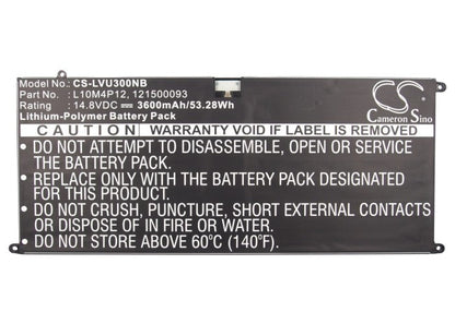 Replacement Battery for Lenovo  IdeaPad U300 – Notebook, Laptop – 3600mAh / 53.28Wh / 14.8V