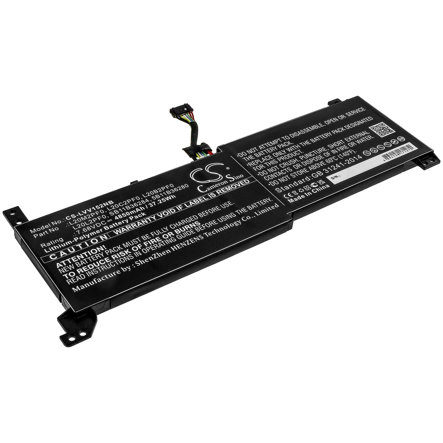 Replacement Battery for Lenovo  IdeaPad 3 14ALC6 – Notebook, Laptop – 4850mAh / 37.25Wh / 7.68V