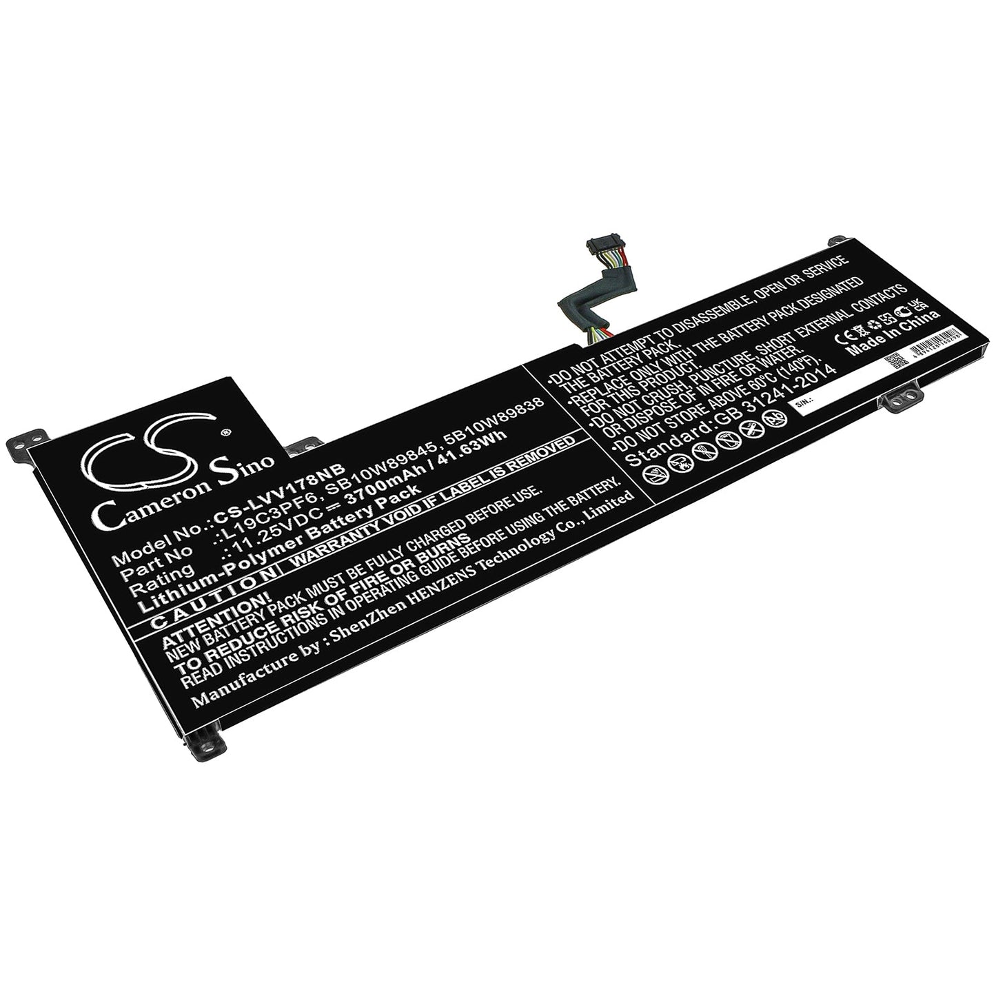 Replacement Battery for Lenovo  ideapad 3-17IML0 81WCCTO1WW – Notebook, Laptop – 3700mAh / 41.63Wh / 11.25V
