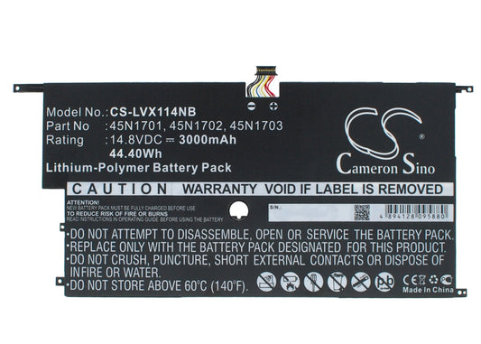 Replacement Battery for Lenovo  20A7 – Notebook, Laptop – 3000mAh / 44.40Wh / 14.8V