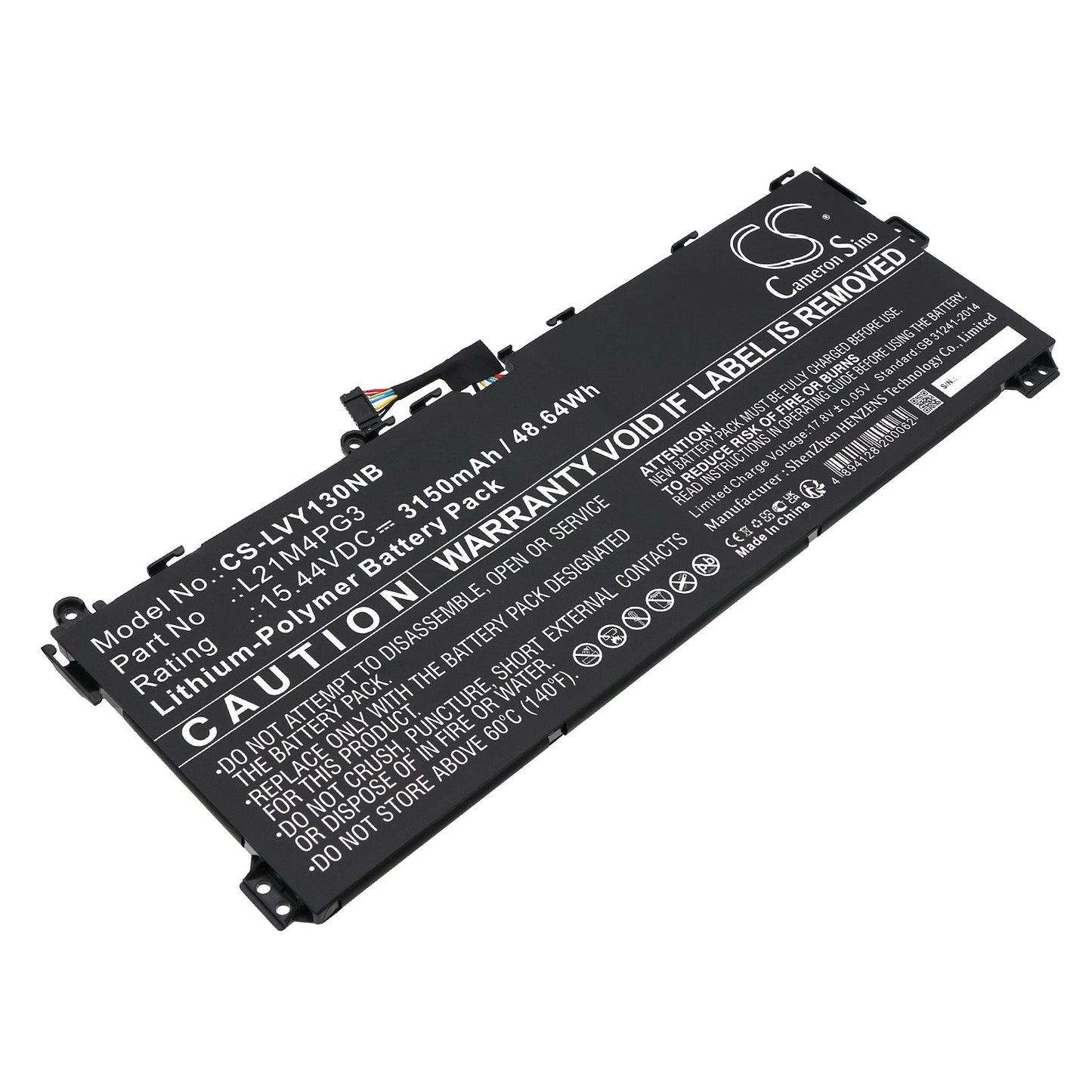 Replacement Battery for Lenovo  Yoga 13W – Notebook, Laptop – 3150mAh / 48.64Wh / 15.44V
