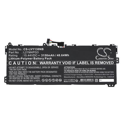 Replacement Battery for Lenovo  Yoga 13W – Notebook, Laptop – 3150mAh / 48.64Wh / 15.44V