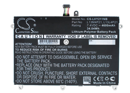 Replacement Battery for Lenovo  Ideapad Yoga 2 11 – Notebook, Laptop – 4600mAh / 34.04Wh / 7.4V
