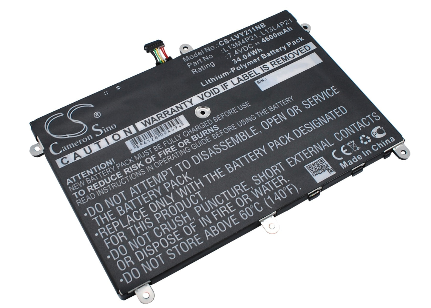 Replacement Battery for Lenovo  Ideapad Yoga 2 11 – Notebook, Laptop – 4600mAh / 34.04Wh / 7.4V