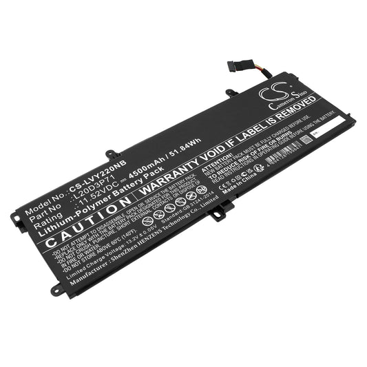 Replacement Battery for Lenovo  ThinkPad X13 Yoga G2 – Notebook, Laptop – 4500mAh / 51.84Wh / 11.52V