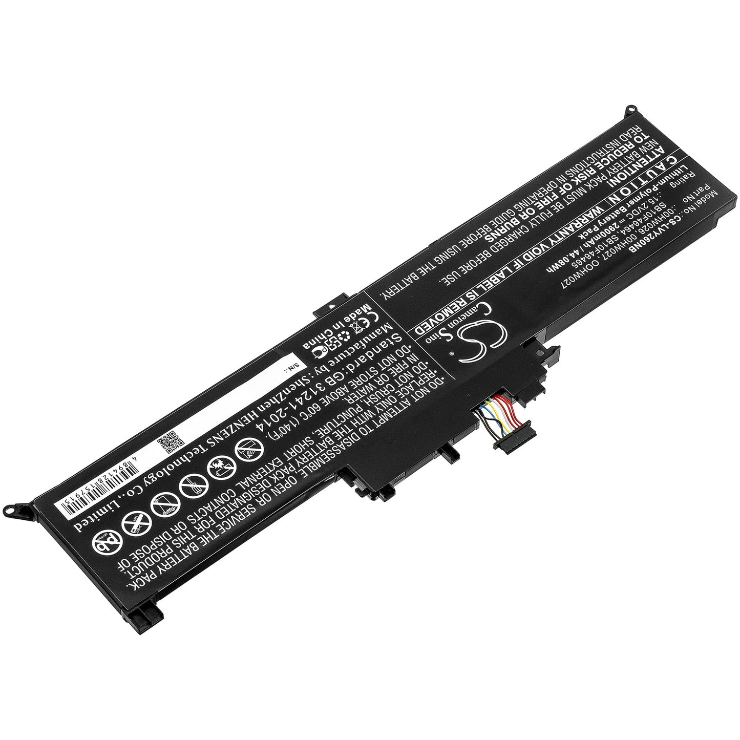 Replacement Battery for Lenovo  ThinkPad Yoga 260 – Notebook, Laptop – 2900mAh / 44.08Wh / 15.2V