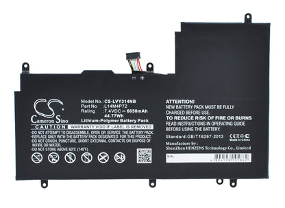 Replacement Battery for Lenovo  Yoga 3 14 – Notebook, Laptop – 6050mAh / 44.77Wh / 7.4V
