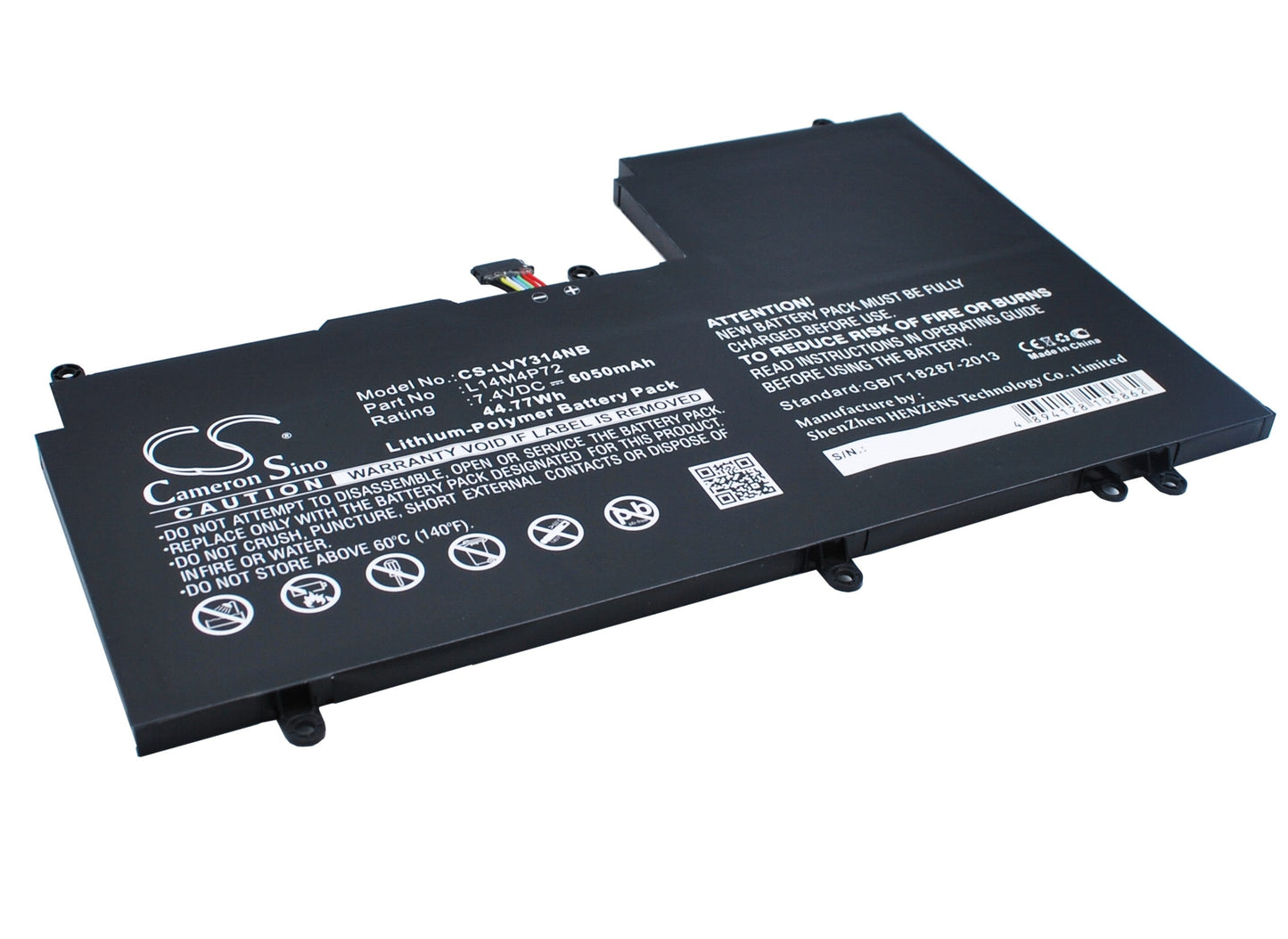 Replacement Battery for Lenovo  Yoga 3 14 – Notebook, Laptop – 6050mAh / 44.77Wh / 7.4V
