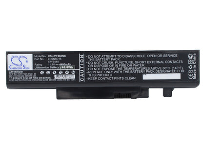 Replacement Battery for Lenovo  IdeaPad Y460 – Notebook, Laptop – 4400mAh / 48.84Wh / 11.1V