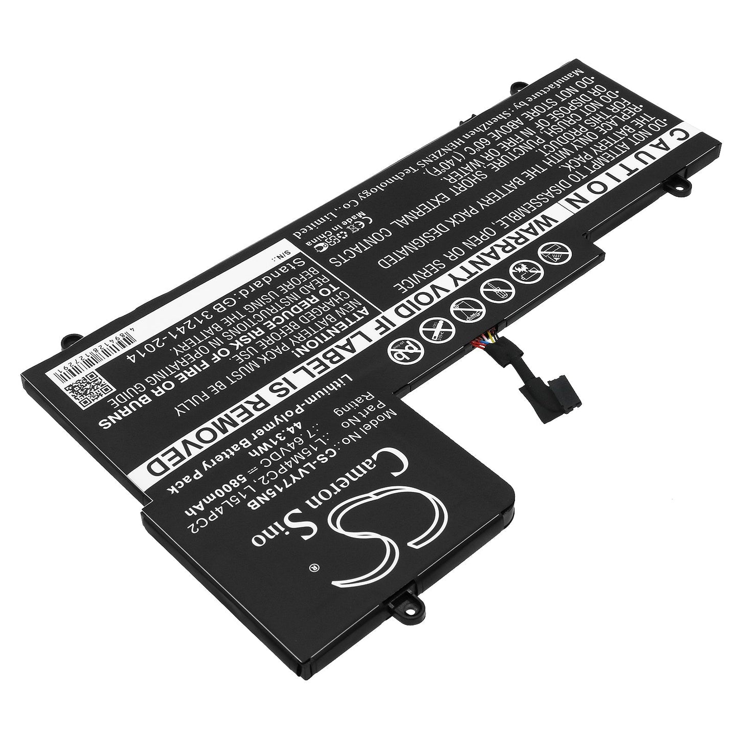 Replacement Battery for Lenovo  Yoga 710 15" – Notebook, Laptop – 5800mAh / 44.31Wh / 7.64V