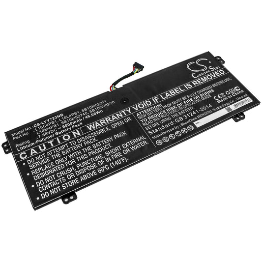 Replacement Battery for Lenovo  YG 720-13IKB 80X6006PAU – Notebook, Laptop – 6000mAh / 46.08Wh / 7.68V