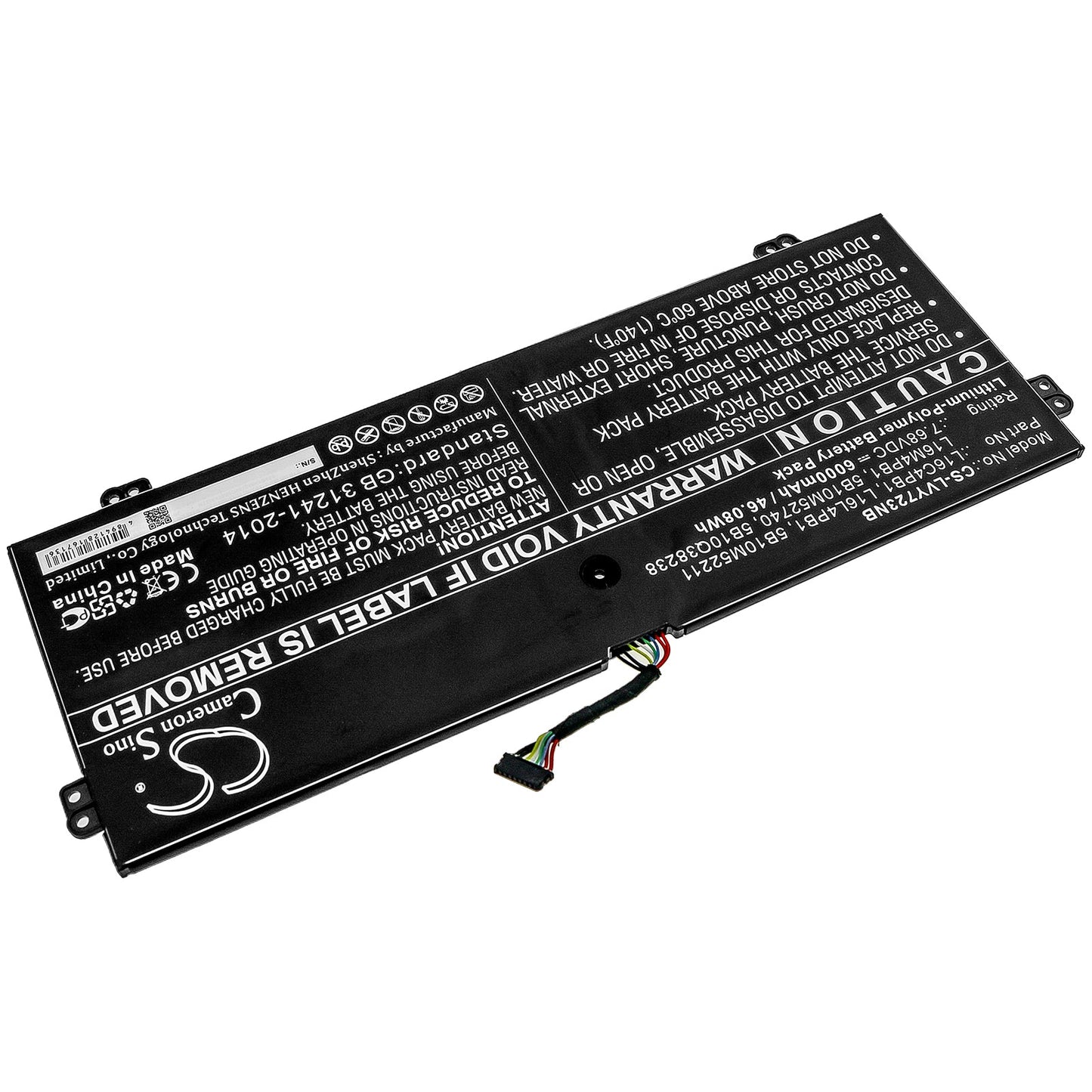 Replacement Battery for Lenovo  YG 720-13IKB 80X6006PAU – Notebook, Laptop – 6000mAh / 46.08Wh / 7.68V
