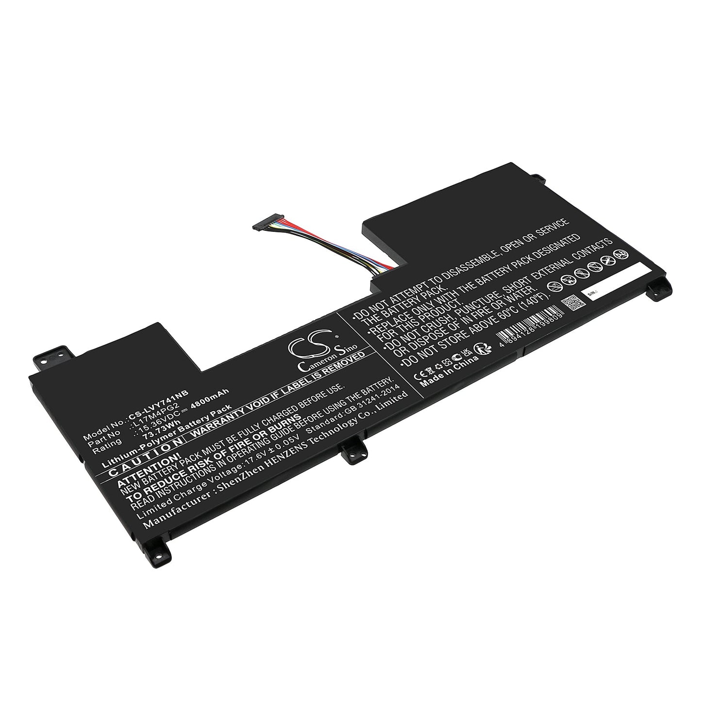 Replacement Battery for Lenovo  Legion Y730-17ICH 81HG004KFE – Notebook, Laptop – 4800mAh / 73.73Wh / 15.36V